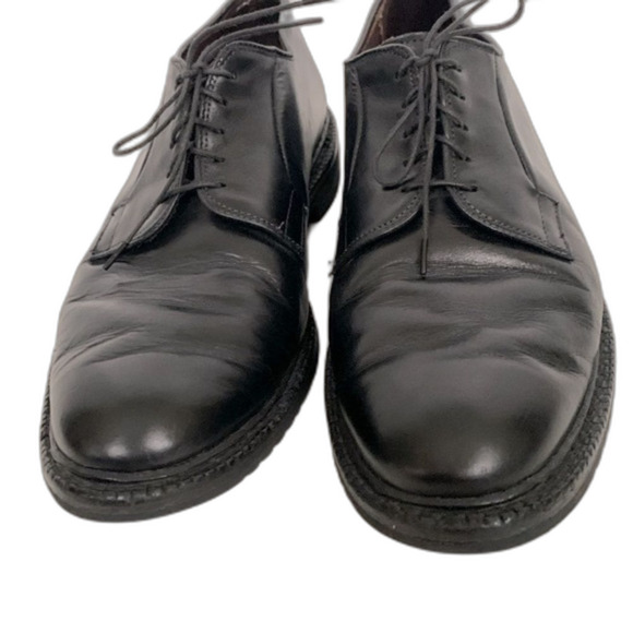 Allen Edmonds Black Leather Plain Toe Dress Shoe With Rubber Sole Size 11.5D - Picture 4 of 12